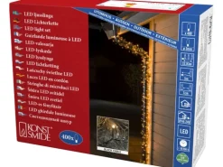 Konstsmide Micro LED Lichterkette 400 bernsteinfarbene LEDs innen und außen