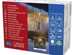 Konstsmide Micro LED Lichterkette 80 bernsteinf. LEDs innen und außen