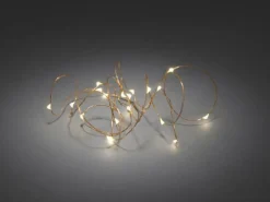 Konstsmide Micro LED Lichterkette 40 warmweiße LEDs kupferfarbener Draht innen