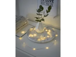 Konstsmide Micro LED Lichterkette 40 warmweiße LEDs kupferfarbener Draht innen
