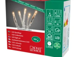 Konstsmide Micro LED Lichterkette 50 bernsteinfarbene LEDs transp. Kabel innen