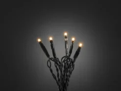 Konstsmide Micro LED Lichterkette 50 warmweiße LEDs grünes Kabel innen