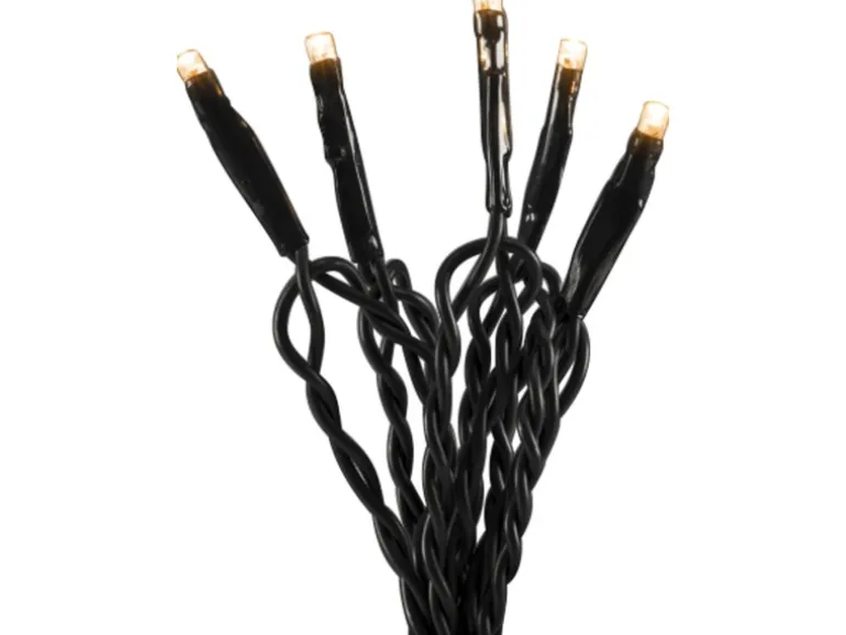 Konstsmide Micro LED Lichterkette 50 warmweiße LEDs grünes Kabel innen