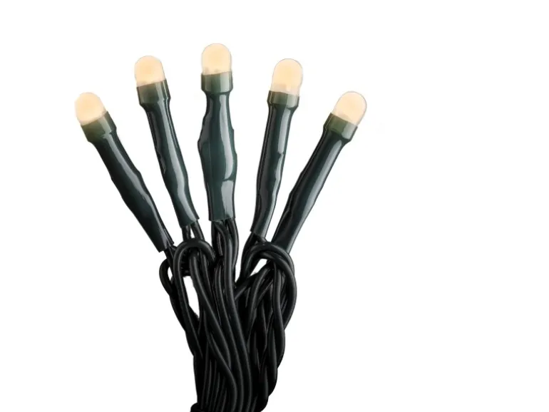 Konstsmide Micro LED-Lichterkette gefrostet 50 bersteinfarbene LEDs innen