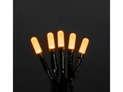 Konstsmide Micro LED-Lichterkette Slim Frosted 100 Bernsteinfarbenen Dioden 30 V