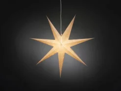 Konstsmide Papierstern Weiß Perforiert