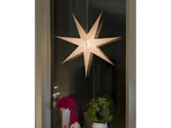 Konstsmide Papierstern Weiß Perforiert