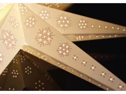 Konstsmide Papierstern Weiß Perforiert