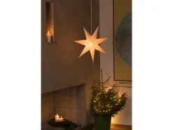 Konstsmide Papierstern Weiß perforiert