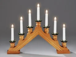 Konstsmide Schwibbogen Lichterbogen 7-flammig Eiche Klar