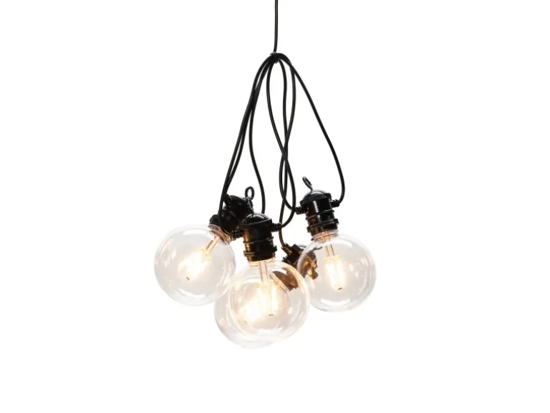 Konstsmide Solar LED-Lichterkette Party Globeform 4,50 m Schwarz