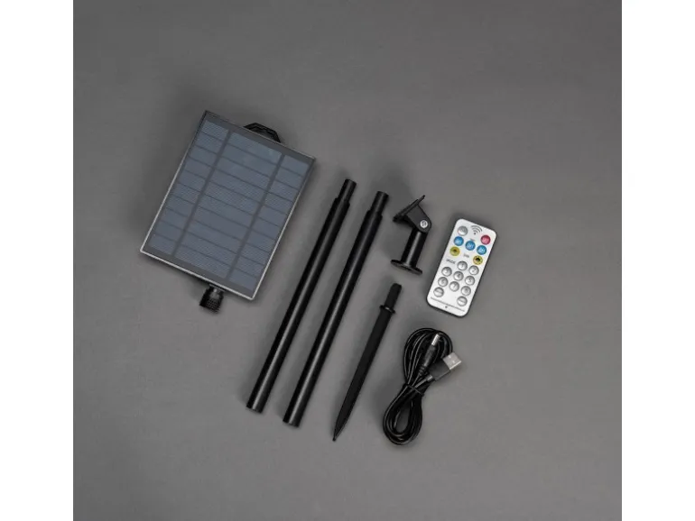 Konstsmide Solar LED-Lichterkette Party Globeform 4,50 m Schwarz