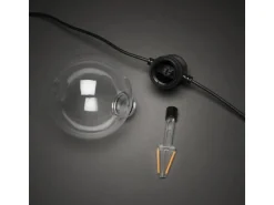 Konstsmide Solar LED-Lichterkette Party Globeform 4,50 m Schwarz