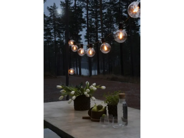 Konstsmide Solar LED-Lichterkette Party Globeform 4,50 m Schwarz