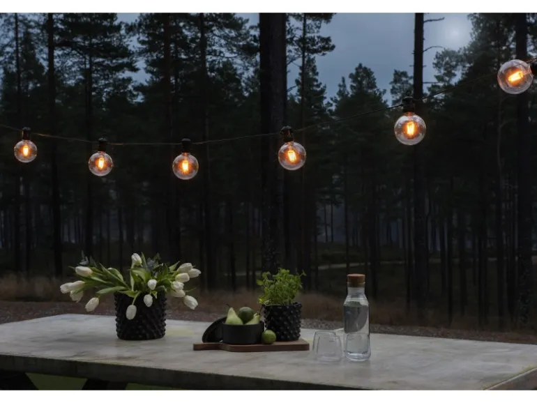 Konstsmide Solar LED-Lichterkette Party Globeform 4,50 m Schwarz