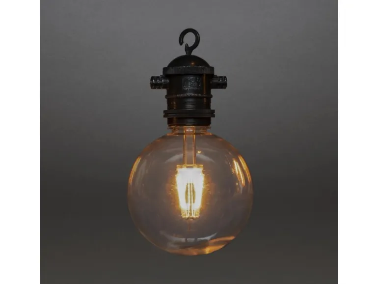 Konstsmide Solar LED-Lichterkette Party Globeform 4,50 m Schwarz