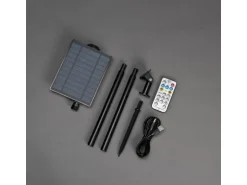 Konstsmide Solar LED-Lichterkette Party Glühlampenform 4,50 m Schwarz