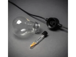 Konstsmide Solar LED-Lichterkette Party Glühlampenform 4,50 m Schwarz