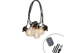 Konstsmide Solar LED-Lichterkette Party Glühlampenform 4,50 m Schwarz