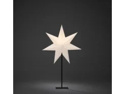Konstsmide Weißer Papierstern inkl. Anschlusskabel mit an/aus Schalter
