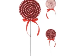 Koopmann Lolly Weihnachtsdekoration Stecker Rot-Weiß 2-fach sortiert