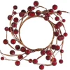 Kranz mit Beeren aus Draht und Kunststoff Rot Braun 10 cm
