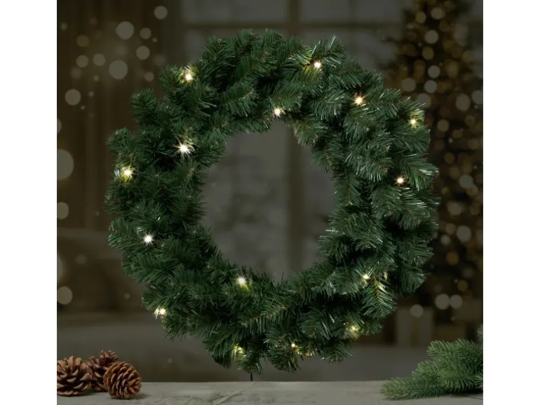 Kranz Tramso Ø 45 cm 16 LED Warm-/ Kaltweiß Indoor & Outdoor