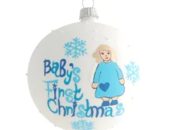 Krebs Glas Lauscha Baby-Weihnachtskugel Junge 1-tlg. 8cm