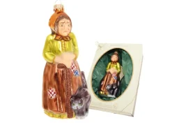 Krebs Glas Lauscha Baumschmuck Hexe Befana Braun 17cm