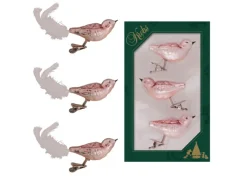 Krebs Glas Lauscha Baumschmuck Korallenvögel Rosa 9cm