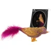 Krebs Glas Lauscha Baumschmuck Vogel mit Strasssteinen Violett 10cm