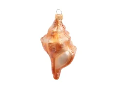 Krebs Glas Lauscha Baumschmuck Meeresschnecke Braun 12cm