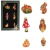 Krebs Glas Lauscha Baumschmuck Waldtiere Mini-Set Mehrfarbig 5cm
