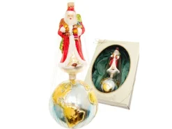 Krebs Glas Lauscha Baumschmuck Nostalgie Santa Umsponnen Mehrfarbig 22cm