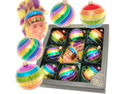 Krebs Glas Lauscha Baumschmuck Sortiment Indigener Kopf Mehrfarbig 8cm