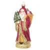 Krebs Glas Lauscha GmbH Christbaumschmuck Glas Santa Geschenkkorb & Baum 17cm multicolor