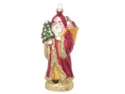 Krebs Glas Lauscha GmbH Christbaumschmuck Glas Santa Geschenkkorb & Baum 17cm multicolor