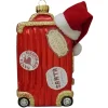Krebs Glas Lauscha GmbH Christbaumschmuck Glas Santa Reisekoffer 11 cm 1 Stück rot