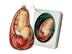 Krebs Glas Lauscha Maria mit Kind Weihnachtsornament 1-tlg. 13cm