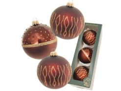 Krebs Glas Lauscha Weihnachtskugeln African Xmas 3-tlg. 8cm