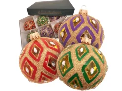 Krebs Glas Lauscha Weihnachtskugeln Dekor Byzantin Mehrfarbig 8cm