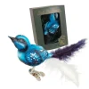 Krebs Glas Lauscha Weihnachtsornament Vogel Spatz 1-tlg. 5cm