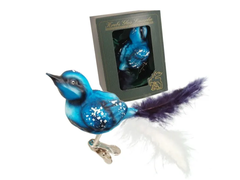 Krebs Glas Lauscha Weihnachtsornament Vogel Spatz 1-tlg. 5cm