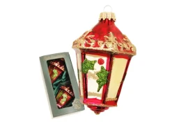 Krebs Glas Lauscha Weihnachtsornament Laterne 1-tlg. 10cm