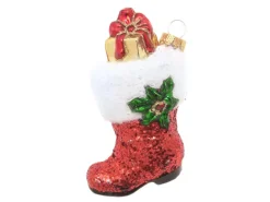 Krebs Glas Lauscha Weihnachtsornament Nicolaus-Stiefel 1-tlg. 4cm