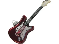 Krebs Glas Lauscha Weihnachtsornament E-Gitarre 4cm