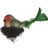 Krebs Glas Lauscha Weihnachtsornament Vogel im Nest 1-tlg. 9cm