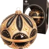 Krebs Glas Lauscha Weihnachtskugel Stil Byzantin Schwarz 10cm