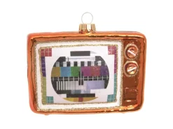 Krebs Glas Lauscha Weihnachtsornament Retro-TV 1-tlg. 4cm