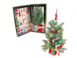 Krebs Glas Lauscha Weihnachtsbaum mit Ornamenten 40-tlg. 45cm